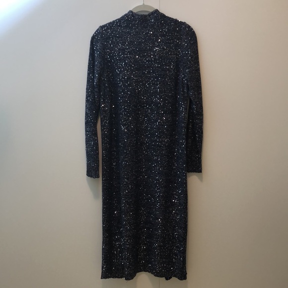 Open Front Navy Cardigan/Sweater Midi - Picture 4 of 7